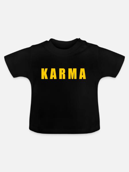 Karma - Baby Bio-T-Shirt mit Rundhals - Schwarz