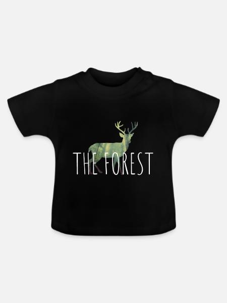The Forest - Baby Bio-T-Shirt mit Rundhals - Schwarz