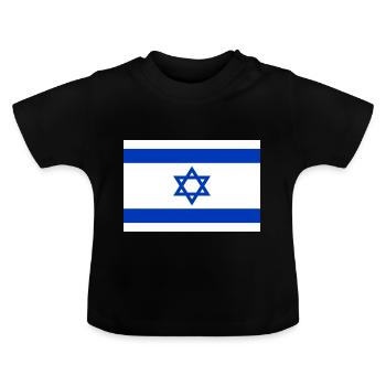 Srael juif d’Israël - T-shirt bio col rond Bébé - noir - Devant