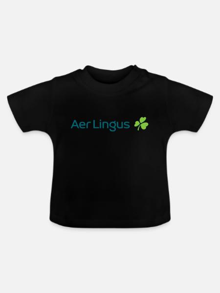 Aer Lingus - Baby Bio-T-Shirt mit Rundhals - Schwarz