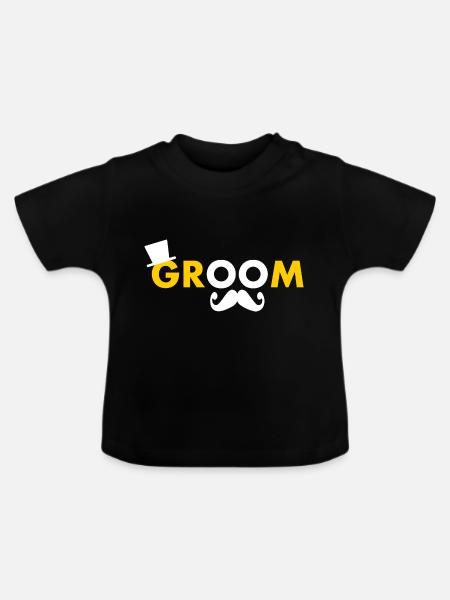 Groom - Baby Bio-T-Shirt mit Rundhals - Schwarz