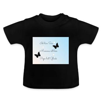 Ich bin süs - Baby Bio-T-Shirt mit Rundhals - Schwarz - Vorne