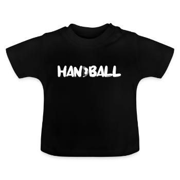 Handball - Torhüter - Baby Bio-T-Shirt mit Rundhals - Schwarz - Vorne