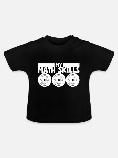 Weightlifter Weight Plates Bodybuilder Math - Baby Bio-T-Shirt mit Rundhals - Schwarz
