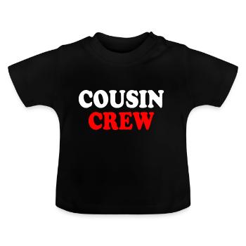 Cousin crew - Baby Bio-T-Shirt mit Rundhals - Schwarz - Vorne