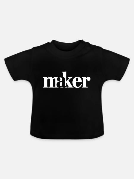 maker - Baby Bio-T-Shirt mit Rundhals - Schwarz