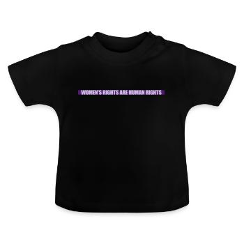 womens rights feminist quote - Baby Organic T-Shirt with Round Neck - black - Front