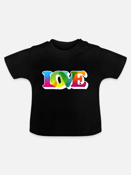 LOVE STATEMENT BUNT GROOVY - Baby Bio-T-Shirt mit Rundhals - Schwarz