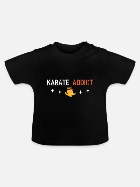 Karate-Süchtiger - Baby Bio-T-Shirt mit Rundhals - Schwarz