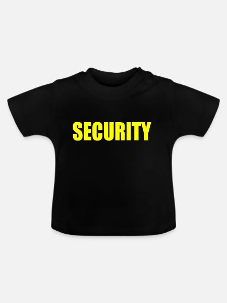 Security - Baby Bio-T-Shirt mit Rundhals - Schwarz
