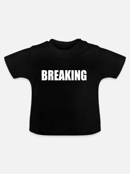 breaking - Baby Bio-T-Shirt mit Rundhals - Schwarz