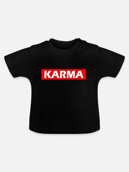 Karma - Baby Bio-T-Shirt mit Rundhals - Schwarz