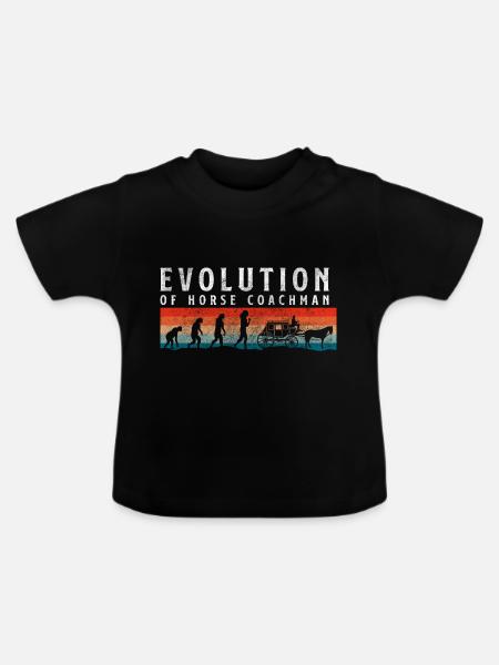 Pferdekutscher Pferd Ziel Kaltblüter - Baby Bio-T-Shirt mit Rundhals - Schwarz