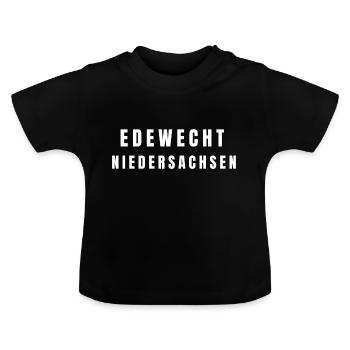 Edewecht⁠ Niedersachsen - Baby Bio-T-Shirt mit Rundhals - Schwarz - Vorne