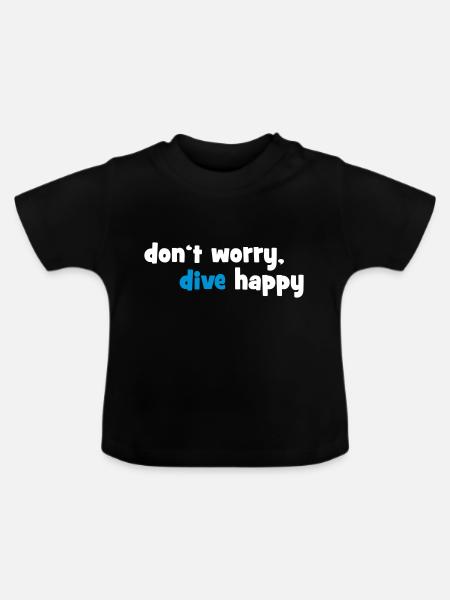 tauchen - Baby Bio-T-Shirt mit Rundhals - Schwarz