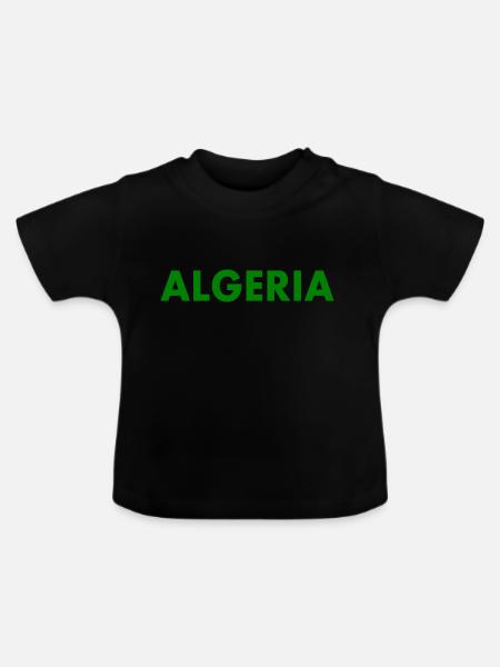Algerien - Baby Bio-T-Shirt mit Rundhals - Schwarz