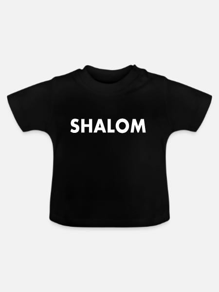 Shalom - Baby Bio-T-Shirt mit Rundhals - Schwarz