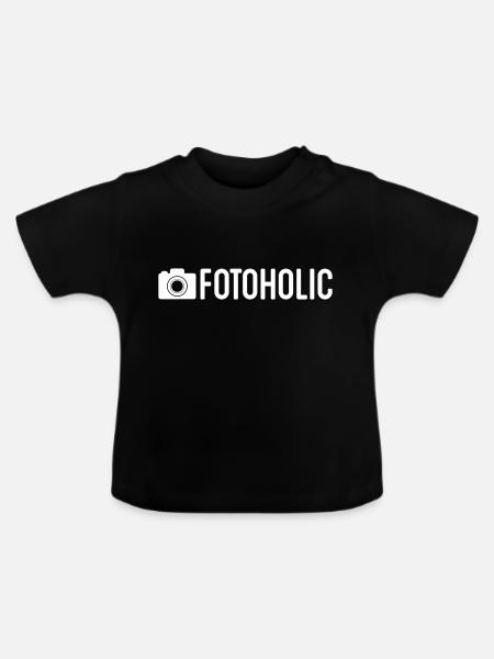 Fotoholic - Baby Bio-T-Shirt mit Rundhals - Schwarz