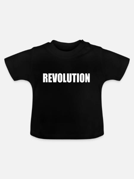 Revolution - Baby Bio-T-Shirt mit Rundhals - Schwarz
