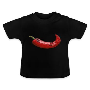 Chilli - Baby Organic T-Shirt with Round Neck - black - Front
