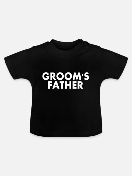 Grooms father - Baby Bio-T-Shirt mit Rundhals - Schwarz