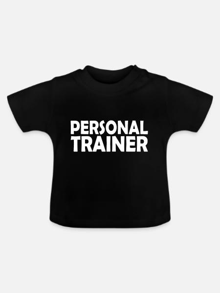 Personal trainer - Baby Bio-T-Shirt mit Rundhals - Schwarz