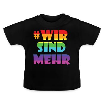 Nous sommes plus - T-shirt bio col rond Bébé - noir - Devant