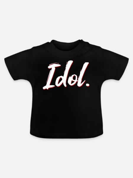 Idol neu - Baby Bio-T-Shirt mit Rundhals - Schwarz