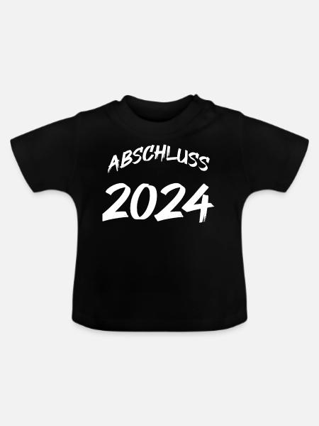 Abschluss 2024 - Baby Bio-T-Shirt mit Rundhals - Schwarz