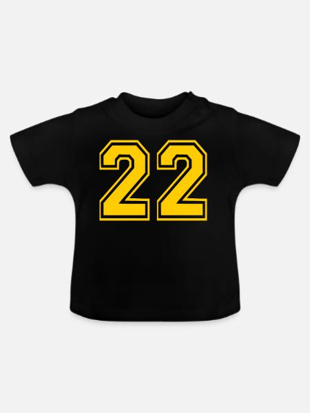 22 - Baby Bio-T-Shirt mit Rundhals - Schwarz