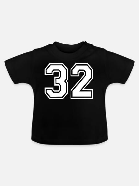 32 - Baby Bio-T-Shirt mit Rundhals - Schwarz