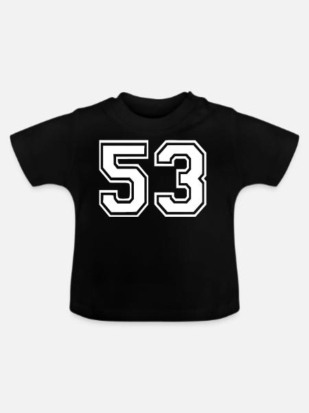 53 - Baby Bio-T-Shirt mit Rundhals - Schwarz