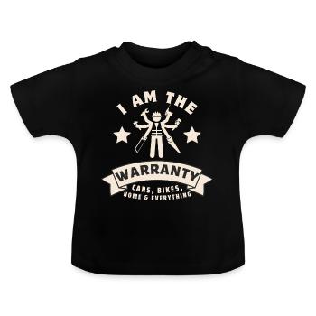 Mécanicien Je suis La Garantie - T-shirt bio col rond Bébé - noir - Devant