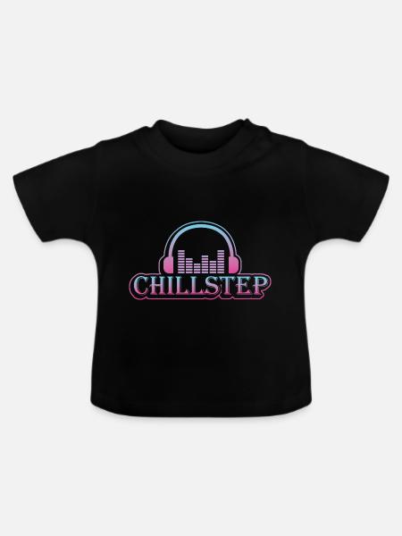 Chillstep Musik - Baby Bio-T-Shirt mit Rundhals - Schwarz