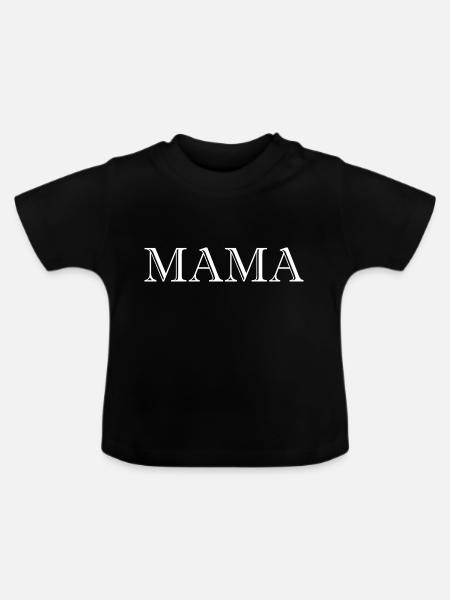 Mama Beste Mama - Baby Bio-T-Shirt mit Rundhals - Schwarz