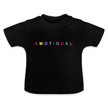 Citation émotionnelle - T-shirt bio col rond Bébé - noir - Devant