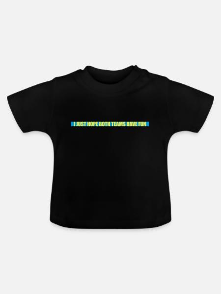 Both Teams Have Fun - Baby Bio-T-Shirt mit Rundhals - Schwarz