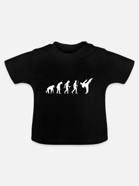 2563 Evolution Karaté - T-shirt bio col rond Bébé - noir