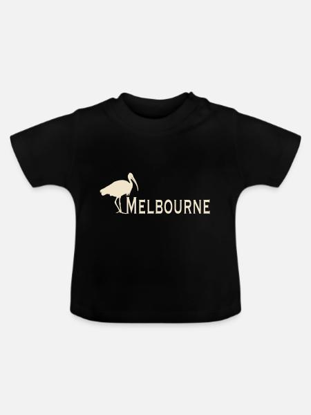 Bin Chicken Melbourne - Baby Bio-T-Shirt mit Rundhals - Schwarz