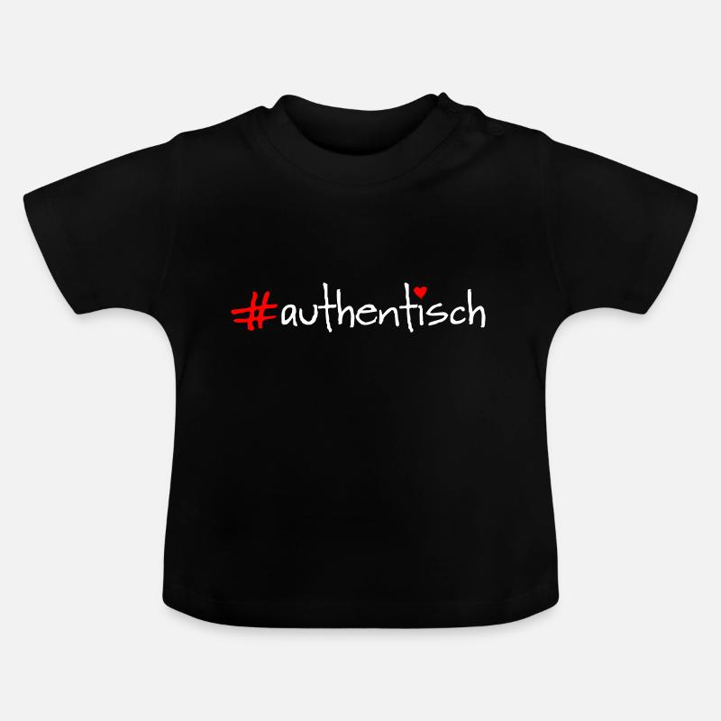 authentisch - Baby Bio-T-Shirt mit Rundhals - Schwarz
