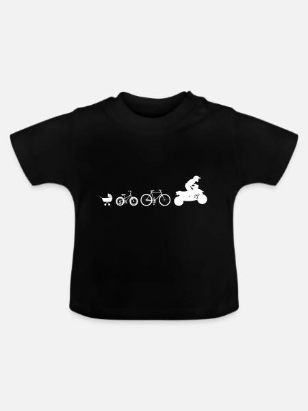 Quad ATV Offroad Evolution - Baby Bio-T-Shirt mit Rundhals - Schwarz