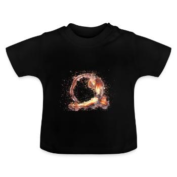 Aquarell Athletik Rhythmische Sportgymnastik - Baby Bio-T-Shirt mit Rundhals - Schwarz - Vorne
