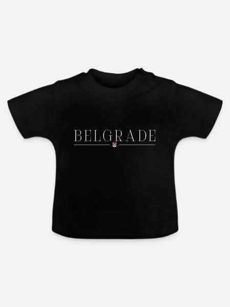 Ich liebe Belgrad - Baby Bio-T-Shirt mit Rundhals - Schwarz