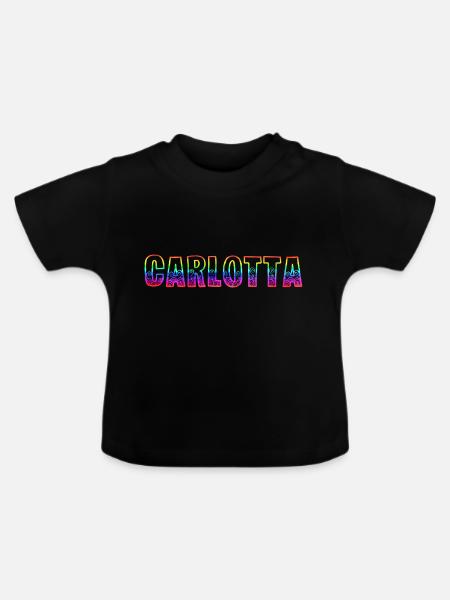 carlotta rs regenbogen - Baby Bio-T-Shirt mit Rundhals - Schwarz