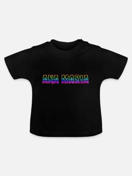 ana maria rs regenbogen - Baby Bio-T-Shirt mit Rundhals - Schwarz
