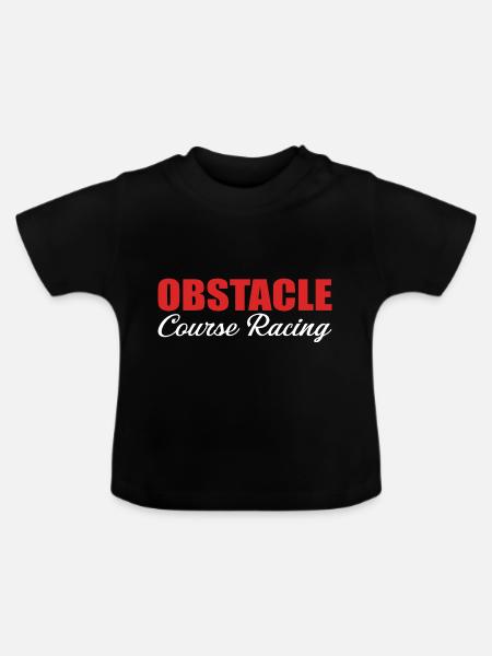 Obstacle Course Racing Gear - Baby Bio-T-Shirt mit Rundhals - Schwarz