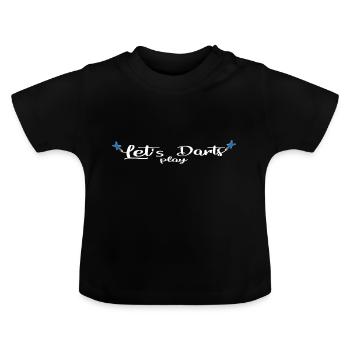 Lets play Fléchettes / Jouer de cadeaux - T-shirt bio col rond Bébé - noir - Devant
