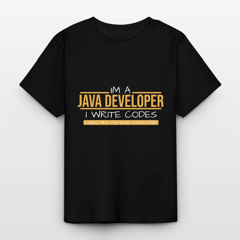 Java Developer Baby Organic T-Shirt with Round Neck