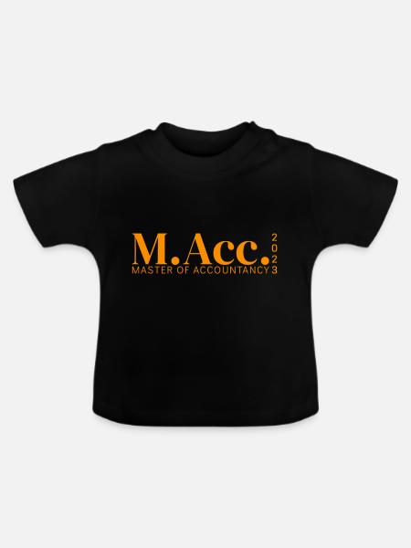 M.Acc. - MASTER OF ACCOUNTANCY 2023 - Baby Bio-T-Shirt mit Rundhals - Schwarz