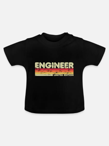 Engineers - Funny Sarcastic Engineering - Baby Bio-T-Shirt mit Rundhals - Schwarz